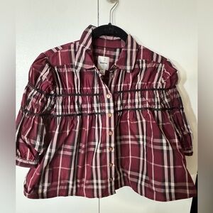 Maeve Plaid Blouse